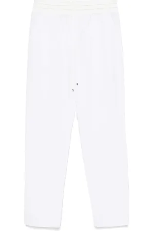 LORENA ANTONIAZZI Femme, Pantalons, Blanc, Taille: 42 FR Pantalon de Jogging en Coton Blanc