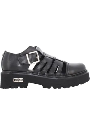 Cult Femme, Chaussures, Noir, Taille: 38 EU Sandales Noires Élégant Style Polyvalent