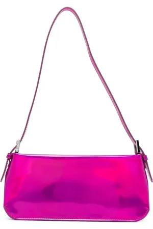 By Far Femme, Sacs, Rose, Taille: ONE Size Sac à bandoulière en cuir fuchsia décontracté