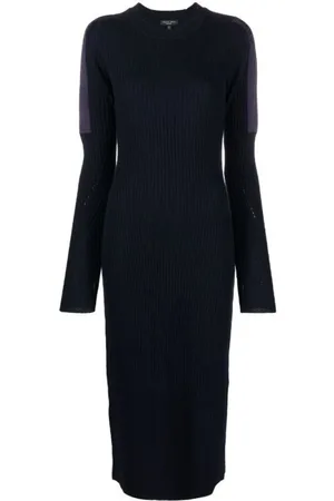 RAG&BONE Femme, Robes, Bleu, Taille: 42 FR Robe Midi en Laine Bleue