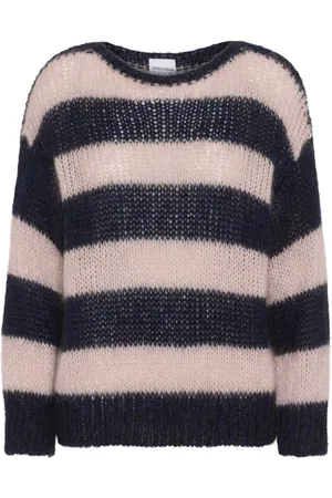 American Dreams Femme, Pulls, Multicolore, Taille: 38 FR Pull tricoté à rayures confortable