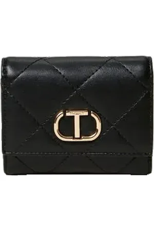 Twin-Set Femme, Accessoires, Noir, Taille: ONE Size Portefeuille Élégant avec Composition 100%