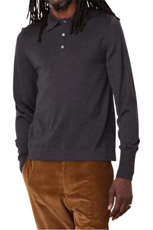 OFFICINE GENERALE Homme, Tops, Gris, Taille: M Polo à manches longues