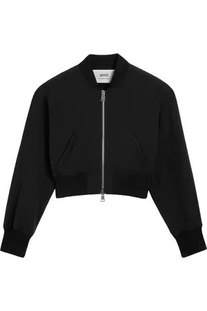 Ami Femme, Vestes, Noir, Taille: 42 FR Bomber Casual Noir