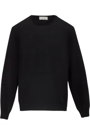 FILIPPO DE LAURENTIIS Homme, Pulls, Noir, Taille: L Pull col rond en laine mérinos
