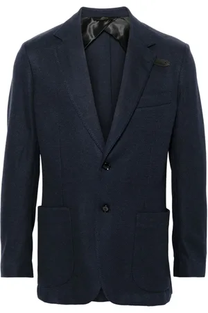 BRIONI Homme, Vestes, Noir, Taille: 3XL Blazer Élégant en Soie et Laine Noire
