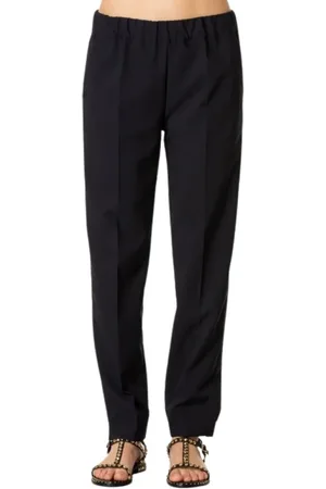 D.EXTERIOR Femme, Pantalons, Bleu, Taille: 42 FR Pantalon Slim à Taille Élastique en Bleu