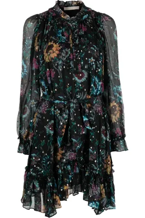 ULLA JOHNSON Femme, Robes, Multicolore, Taille: 36 FR Mini Robe en Soie Multicolore