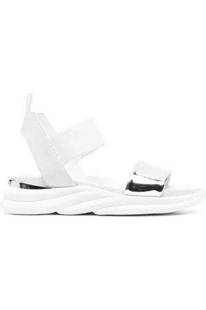 BALDININI Femme, Chaussures, , Taille: 38 1/2 EU Sandales Plates en Cuir