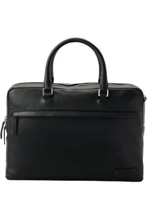 HARMONT&BLAINE Homme, Sacs, Noir, Taille: ONE Size SAC À Main Noir Pour Homme Avec Logo TON SUR TON À L