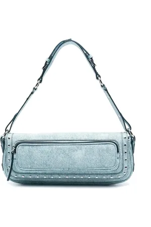 By Far Femme, Sacs, Bleu, Taille: ONE Size Sac à Bandoulière en Denim Bleu