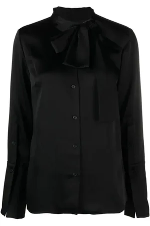 Simkhai Femme, Blouses et Chemises, Noir, Taille: 42 FR Chemisier Élégant Noir avec Nœuds