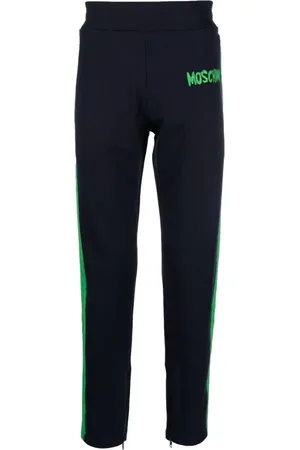 Moschino Homme, Pantalons, Bleu, Taille: M Pantalon de Sport Décontracté en Coton Bleu