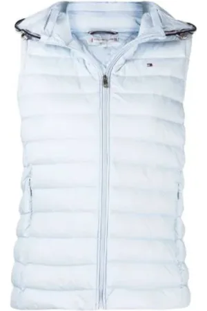 Tommy Hilfiger Femme, Vestes, Bleu, Taille: 36 FR Gilet en nylon bleu