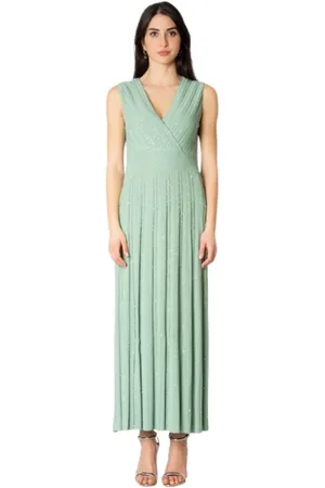 D.EXTERIOR Femme, Robes, Vert, Taille: 42 FR Robe Élégante - Couleur Aloe