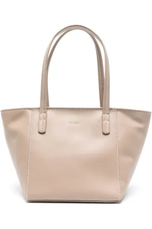 By Far Femme, Sacs, , Taille: ONE Size Sac Fourre-tout en Cuir Taupe Décontracté