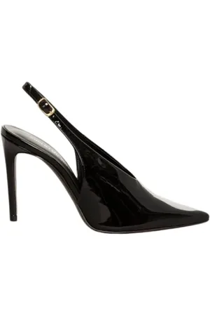 Guglielmo Rotta Femme, Chaussures, Noir, Taille: 36 EU Sandale Slingback en Cuir Verni Noir