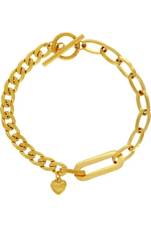 Dansk Copenhagen Femme, Accessoires, Jaune, Taille: ONE Size Bracelet cœur plaqué or étanche