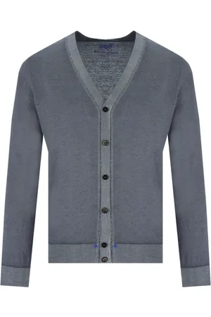 BOB der Bär Homme, Pulls, Gris, Taille: M Gilet en Laine Gris Acier avec Col Pointu