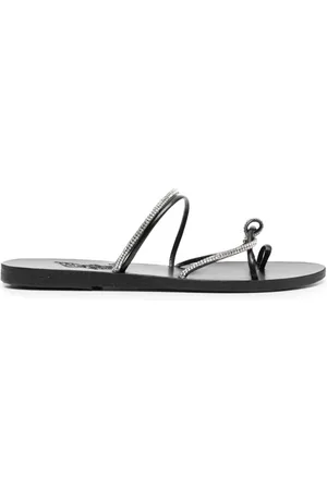 Ancient Greek Sandals Femme, Chaussures, Noir, Taille: 37 EU Sandales Casual en Cuir de Noir