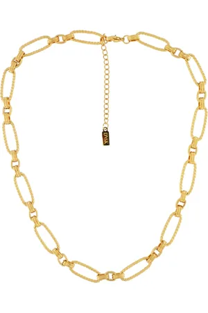 Dansk Copenhagen Femme, Accessoires, Jaune, Taille: ONE Size Collier Ripple Link Or Imperméable