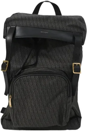 Saint Laurent Femme, Pre-owned, Noir, Taille: ONE Size Pre-owned Toile sacs-dos