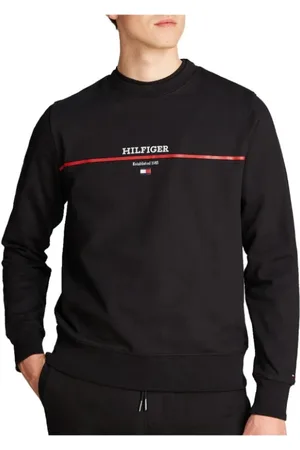 Tommy Hilfiger Homme, Pulls, Noir, Taille: S Pull Noir avec Logo Central
