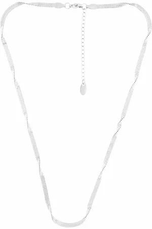 Dansk Copenhagen Femme, Accessoires, Gris, Taille: ONE Size Collier Imperméable Twisted Herringbone Argent