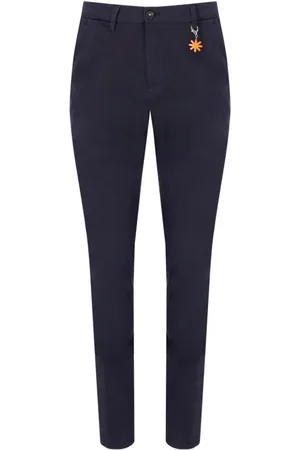Manuel Ritz Homme, Pantalons, Bleu, Taille: L Pantalon Slim Fit en Coton Bleu