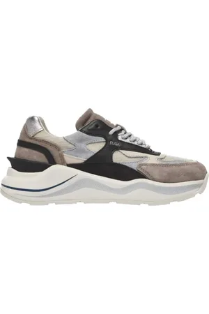 D.A.T.E. Femme, Chaussures, Multicolore, Taille: 36 EU Baskets Ivoire avec Détails Argentés