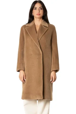 Max Mara Femme, Manteaux, Brun, Taille: 44 FR Manteau long en alpaga camel