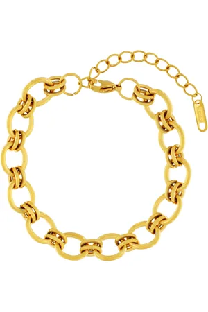 Dansk Copenhagen Femme, Accessoires, Jaune, Taille: ONE Size Bracelet de Maillons Imperméable Plaqué Or
