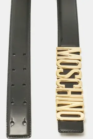 Moschino Femme, Pre-owned, Noir, Taille: ONE Size Pre-owned Cuir ceintures