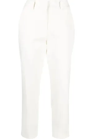 ELEVENTY Femme, Pantalons, Blanc, Taille: 40 FR Pantalon Casual Blanc Style New York