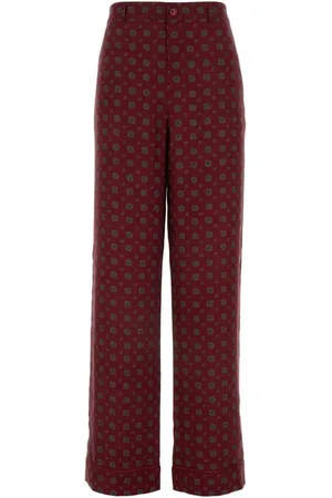 Moschino Femme, Pantalons, Multicolore, Taille: 38 FR Pantalon en soie imprimée