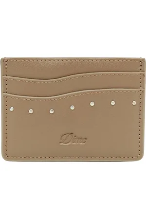 DIME Unisex, Accessoires, Brun, Taille: ONE Size Porte-cartes clouté en cuir