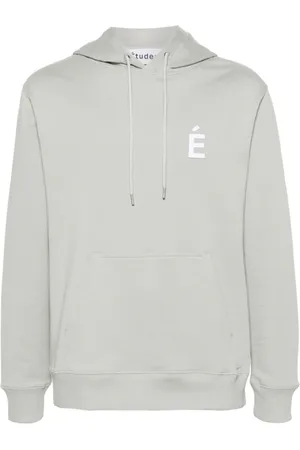 Etudes Homme, Sweatshirts et sweats à capuche, Gris, Taille: L Sweat à Capuche en Coton Bio avec Logo