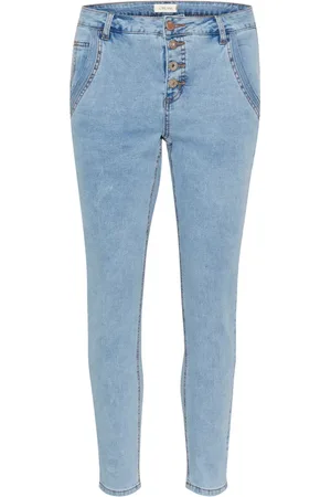 Cream Femme, Jeans, Bleu, Taille: W28 L28 Jean Slim-Fit avec Détails Intelligents