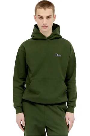 DIME Homme, Sweatshirts et sweats à capuche, Vert, Taille: M Sweat à Capuche avec Logo en Molleton de Coton