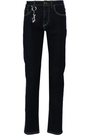Paul & Shark Homme, Jeans, Bleu, Taille: L Jean Droit Bleu avec Poches Zippées