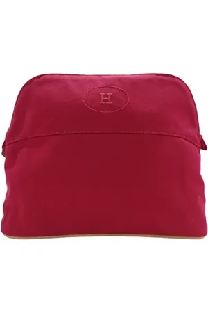 Hermès Femme, Pre-owned, Rouge, Taille: ONE Size Pre-owned Toile pochettes-minaudieres