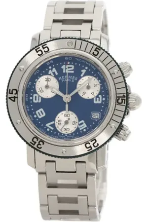 Hermès Homme, Pre-owned, Bleu, Taille: ONE Size Pre-owned Acier inoxydable montres