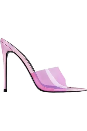 Femme LA Femme, Chaussures, Rose, Taille: 40 EU Mules Rose à Talon Aiguille en Similicuir