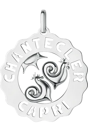 CHANTECLER Femme, Accessoires, Gris, Taille: ONE Size 33697 - Pendentif Et Voilà Logo Argent