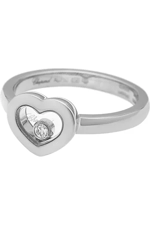 Chopard Femme, Accessoires, Gris, Taille: ONE Size Bague Miss Happy en or blanc et diamants