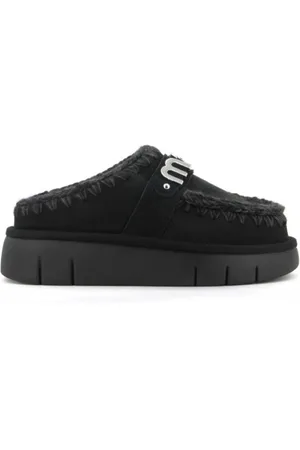 Mou Femme, Chaussures, Noir, Taille: 37 EU Sabot avec Logo Métallique en Noir