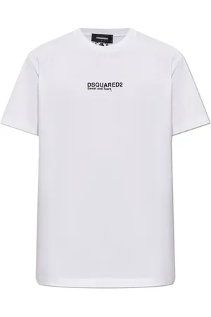Dsquared2 Homme, Tops, Blanc, Taille: S T-shirt avec logo imprimé