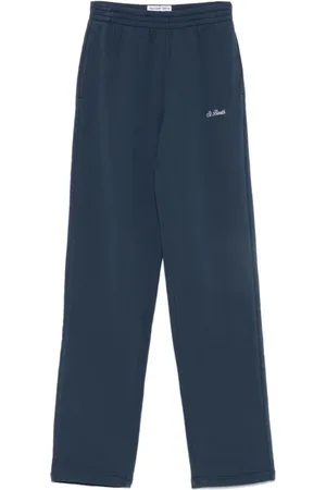 MC2 SAINT BARTH Femme, Pantalons, Bleu, Taille: 40 FR Pantalon en Coton Bleu avec Broderie Logo