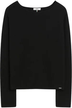 Cinque Femme, Pulls, Noir, Taille: 36 FR Pull en Mélange de Coton Moderne