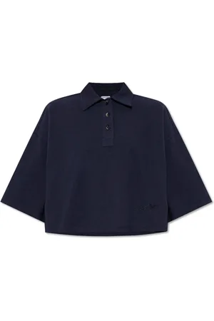 Bottega Veneta Femme, Tops, Bleu, Taille: 38 FR Polo à Manches Courtes